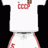 Форма сборной СССР по футболу гостевая 1988/1989 (комплект: футболка + шорты + гетры)