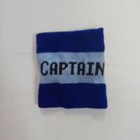 Капитанская повязка "Captain" на липучке сине-голубая