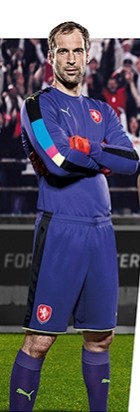 Мужская форма голкипера сборной Чехии 2016/2017 (комплект: футболка + шорты + гетры)